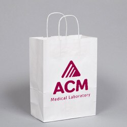 White Kraft Paper Custom PRINTED Sh